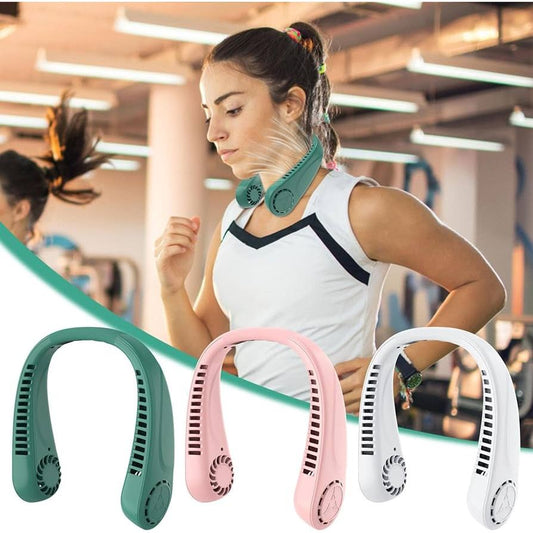 Vaneless 360° Neck Fan – Portable Bladeless Airflow Cooling Device